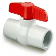Кран шаровый (КВ-КВ) белый для систем водоснабжения